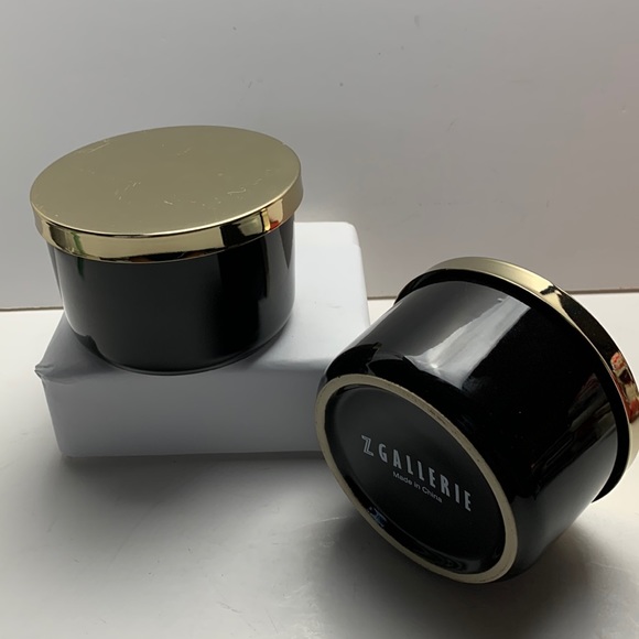 Z Gallerie Kitchen Z Gallerie Set Of 2 Black Ceramic Canisters W